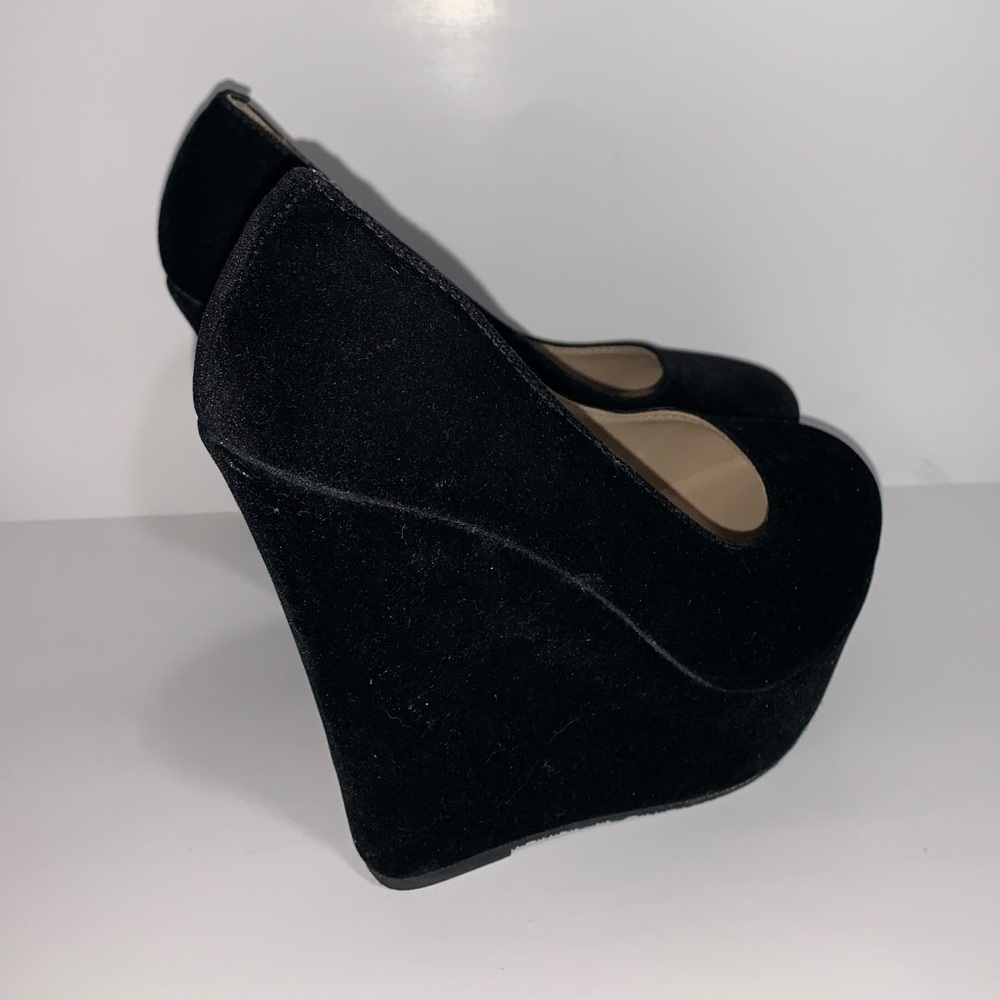 Black slip on heels